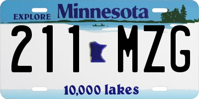 MN license plate 211MZG