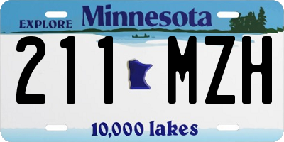 MN license plate 211MZH