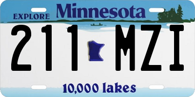MN license plate 211MZI