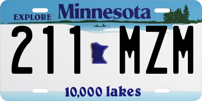 MN license plate 211MZM