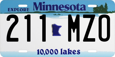 MN license plate 211MZO