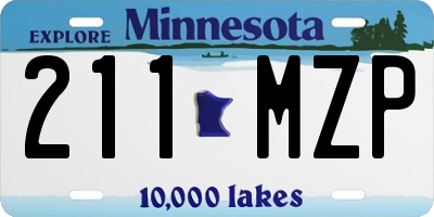 MN license plate 211MZP