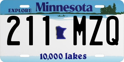 MN license plate 211MZQ