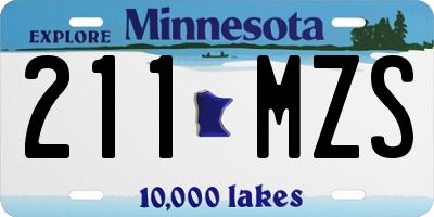 MN license plate 211MZS