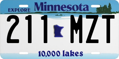 MN license plate 211MZT