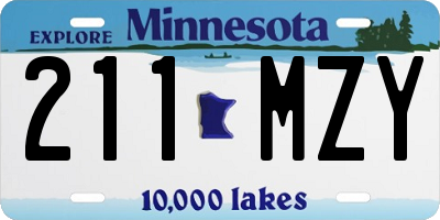 MN license plate 211MZY