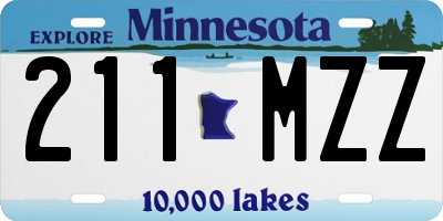 MN license plate 211MZZ