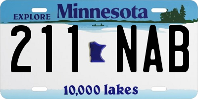 MN license plate 211NAB