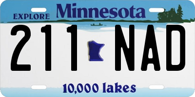 MN license plate 211NAD