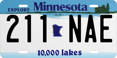 MN license plate 211NAE