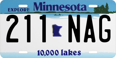 MN license plate 211NAG