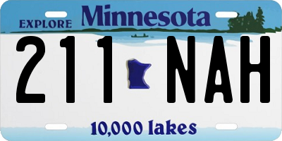MN license plate 211NAH