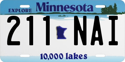 MN license plate 211NAI
