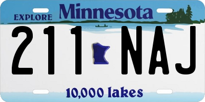 MN license plate 211NAJ