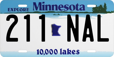 MN license plate 211NAL