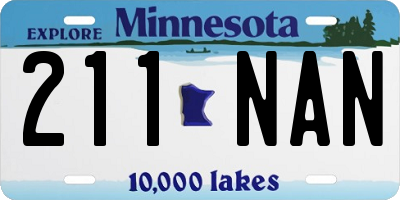 MN license plate 211NAN