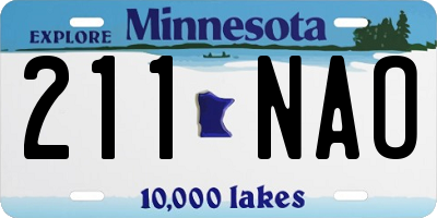 MN license plate 211NAO