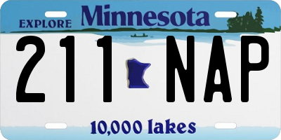 MN license plate 211NAP