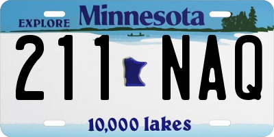MN license plate 211NAQ