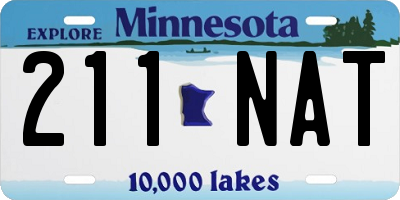 MN license plate 211NAT