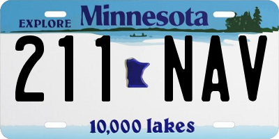 MN license plate 211NAV