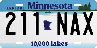 MN license plate 211NAX