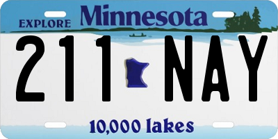 MN license plate 211NAY