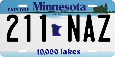 MN license plate 211NAZ