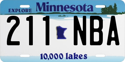 MN license plate 211NBA