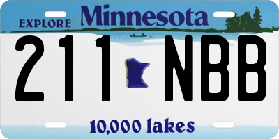MN license plate 211NBB