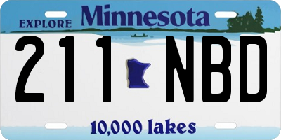 MN license plate 211NBD