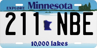 MN license plate 211NBE