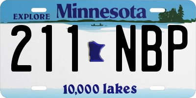 MN license plate 211NBP