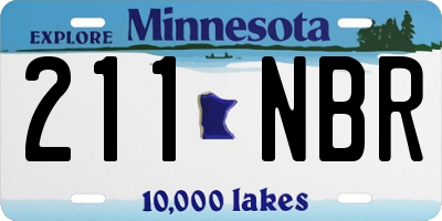 MN license plate 211NBR