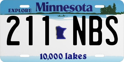MN license plate 211NBS