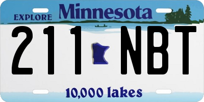 MN license plate 211NBT