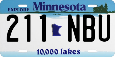 MN license plate 211NBU