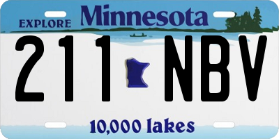 MN license plate 211NBV