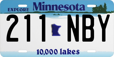 MN license plate 211NBY