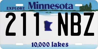 MN license plate 211NBZ