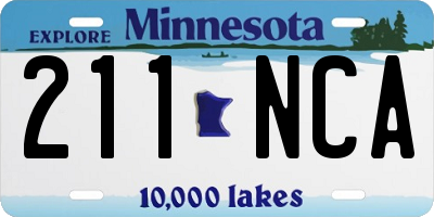 MN license plate 211NCA