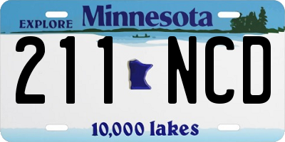 MN license plate 211NCD