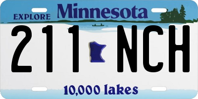 MN license plate 211NCH