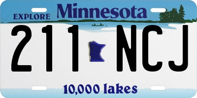 MN license plate 211NCJ