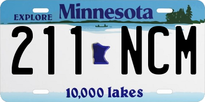 MN license plate 211NCM
