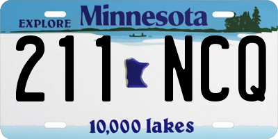 MN license plate 211NCQ
