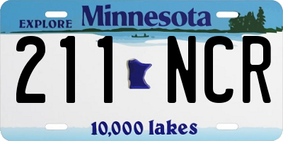 MN license plate 211NCR