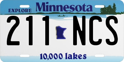 MN license plate 211NCS