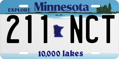 MN license plate 211NCT