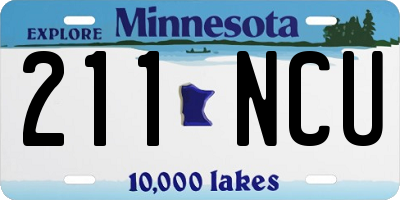 MN license plate 211NCU
